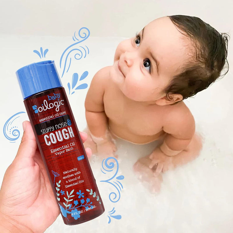 Stuffy Nose and Cough Essential Oil Vapor Bath Relief for Baby Or Toddler 9Oz - NewNest Australia