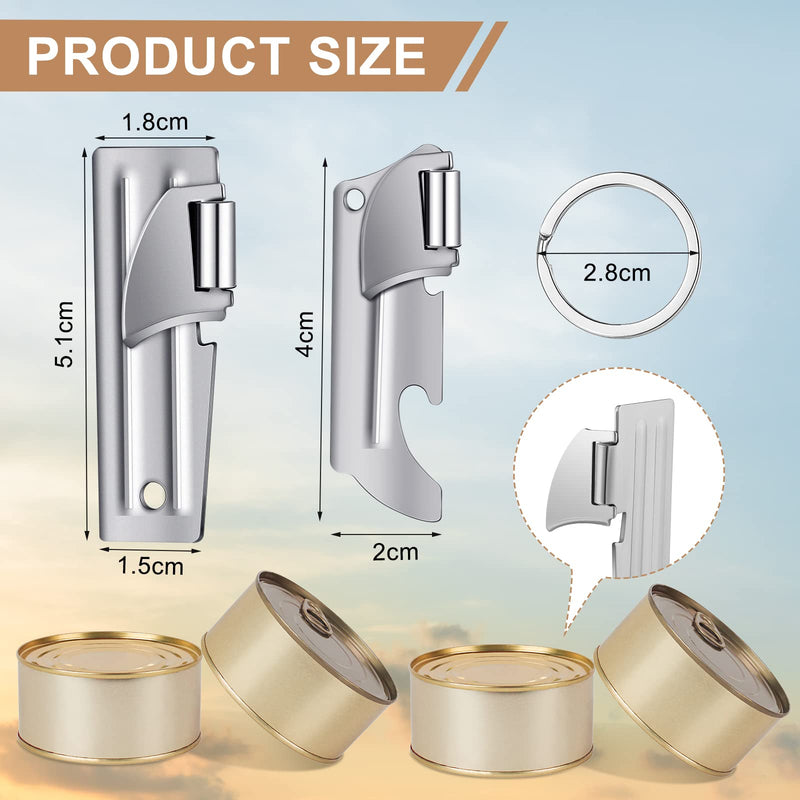12 Pieces Military Style Can Openers in 2 Styles and 12 Pieces Key Rings Stainless Steel Camping Can Opener Military Can Openers Portable Can Opener for Travel, Camping - NewNest Australia