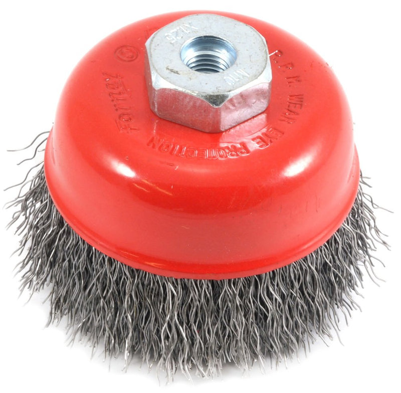 Forney 72780 2-3/4-Inch by M10 x 1.25 Crimped Cup Brush .014 Carbon Steel - NewNest Australia