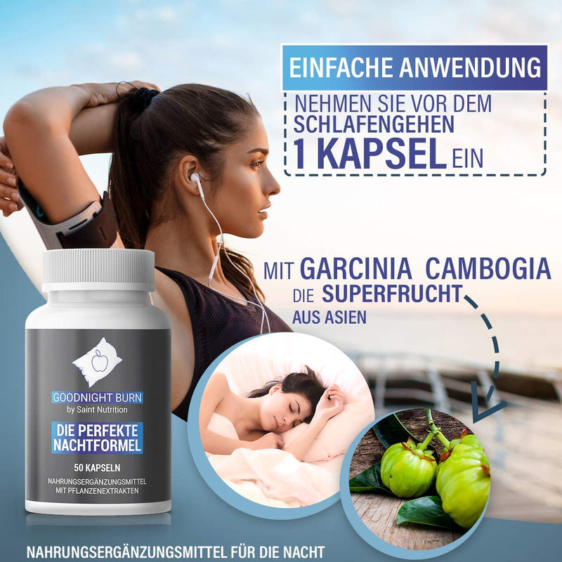 Saint Nutrition® Goodnight F-BURN capsules - with Garcinia Cambogia, vegan & quick for men & women, high dose - NewNest Australia