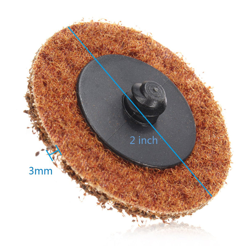 Yakamoz 15pcs 2 Inch Roll Lock Surface Conditioning Sanding Disc with Roll Lock Disc Pad Holder, Quick Change R-Type Discs | Fine Medium Coarse Grit - NewNest Australia