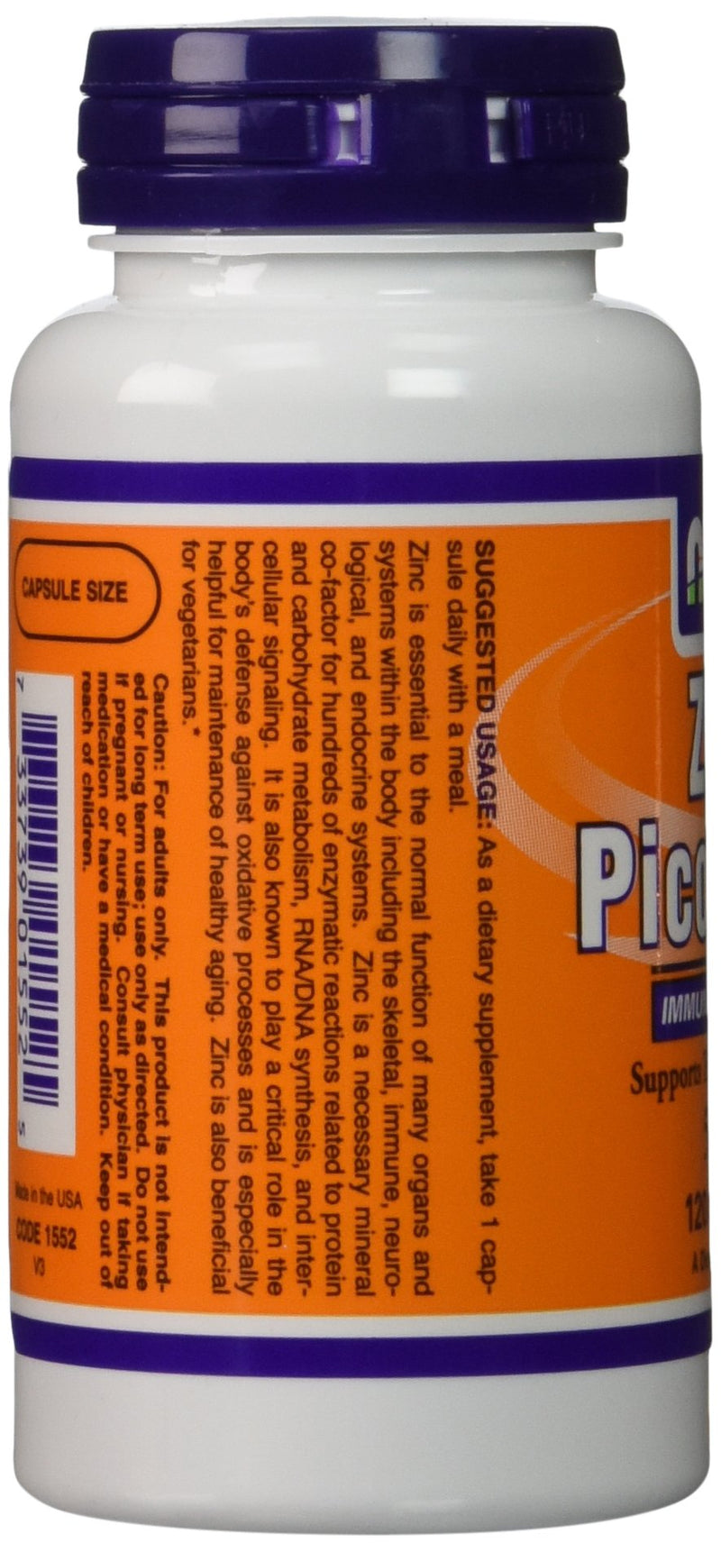 NOW Foods Zinc Picolinate 50mg,120 Capsules (Pack of 2) 120 Count (Pack of 2) - NewNest Australia