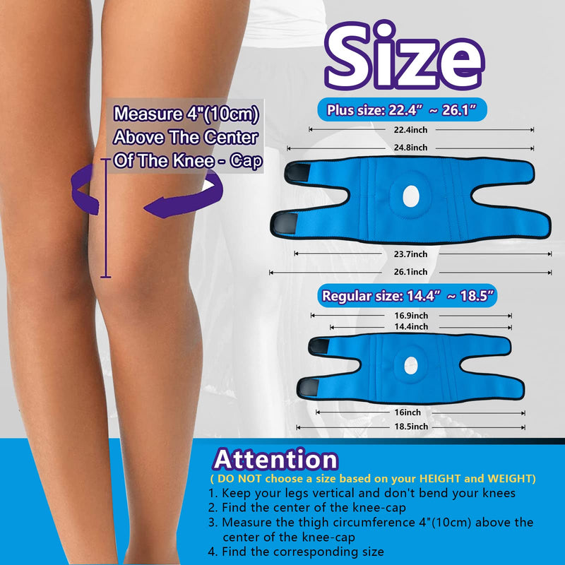 LAVAED Knee Brace with Side Stabilizers for Knee Pain, Adjustable Non Slip Open-Patella Compression Wrap Knee Support with Patella Gel Pads, for Man and Woman Sports Workout Gym Running Basketball Regular Size (13.7"~19.6") - NewNest Australia