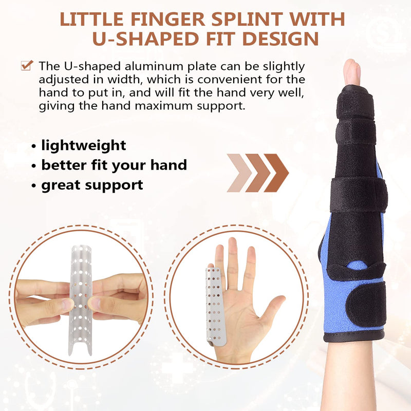 Small Finger Splint, Metacarpal Splint, Boxer Fracture Splint, Finger Splint, Finger And Ring Finger Splint For Straightening, Finger Support For Dislocated, Broken And Mallet Fingers - NewNest Australia