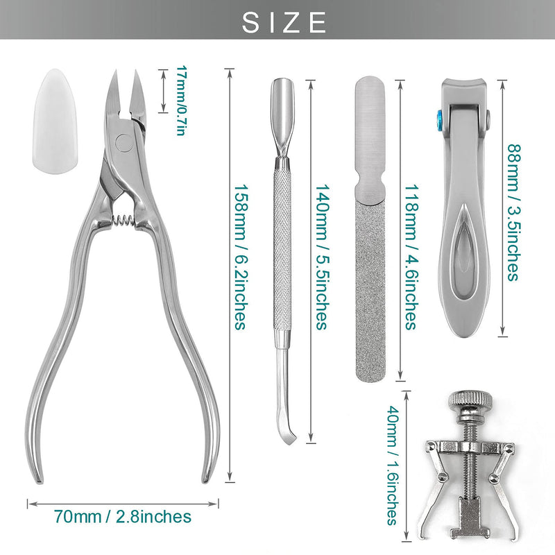 VOGARB Nail Clippers Set For Thick/Ingrown Nails Toenail 5pcs in 1 Large Long Handle Trimmer Wide Opening Cutter Heavy Duty Professional Podiatrist Pedicure Tool For Adult Seniors(JCDK5PS) Jcdk5ps - NewNest Australia