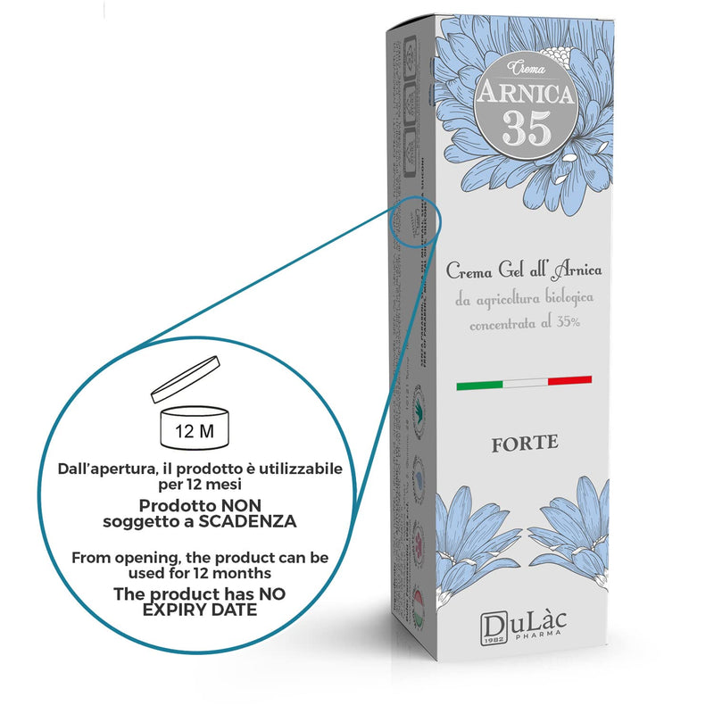Dulàc Arnica Gel Cream Extra Strong 50ml Great for Muscle and Joint Massage, Even After Sports, Made in Italy with 35% Organic Arnica Montana, Cooling Effect - NewNest Australia