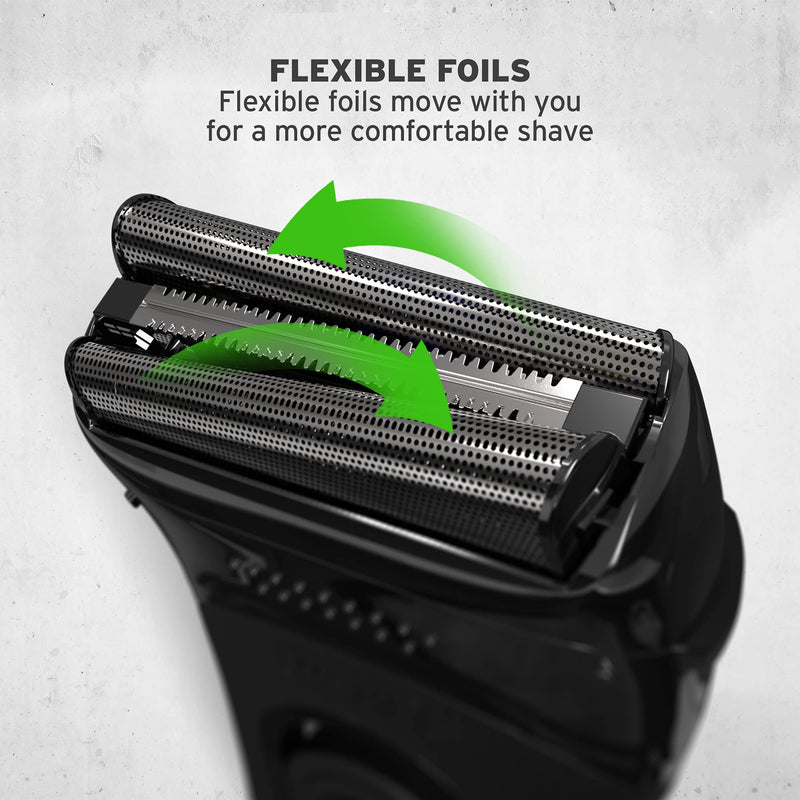 Wahl Li Compact Travel Shaver, Beard Shaver, Electric Shavers for Men, Washable Shaving Head, Easy Clean, Flex Foils, Close Cut, Small Shavers for Travelling, Black - NewNest Australia
