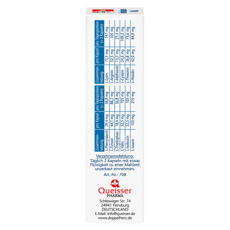 Doppelherz Vital Amino Acids - Dietary Supplement With 12 Protein Basic Components Including All 9 Essential Amino Acids, For Athletes And Physical Active - 1 X 30 Capsules - NewNest Australia