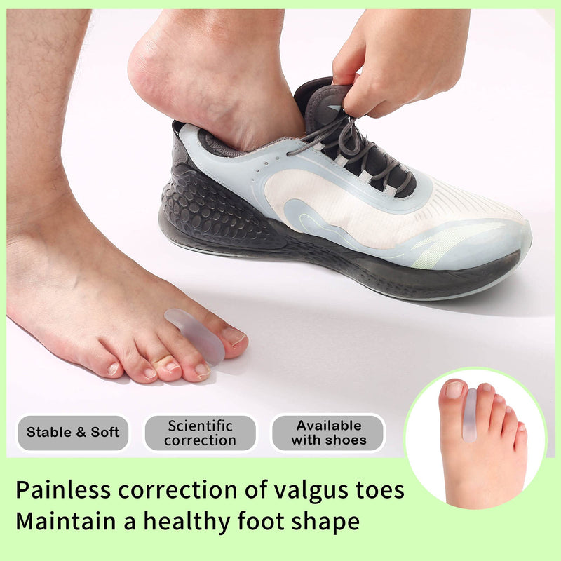 DYKOOK Flared Gel Toe Separators 8 Pieces Big Small Toe Spacers Toe Straighteners for Overlapping Toes and Temporary Bunion Corrector Gel (4 pcs Large + 4 pcs Small) - NewNest Australia