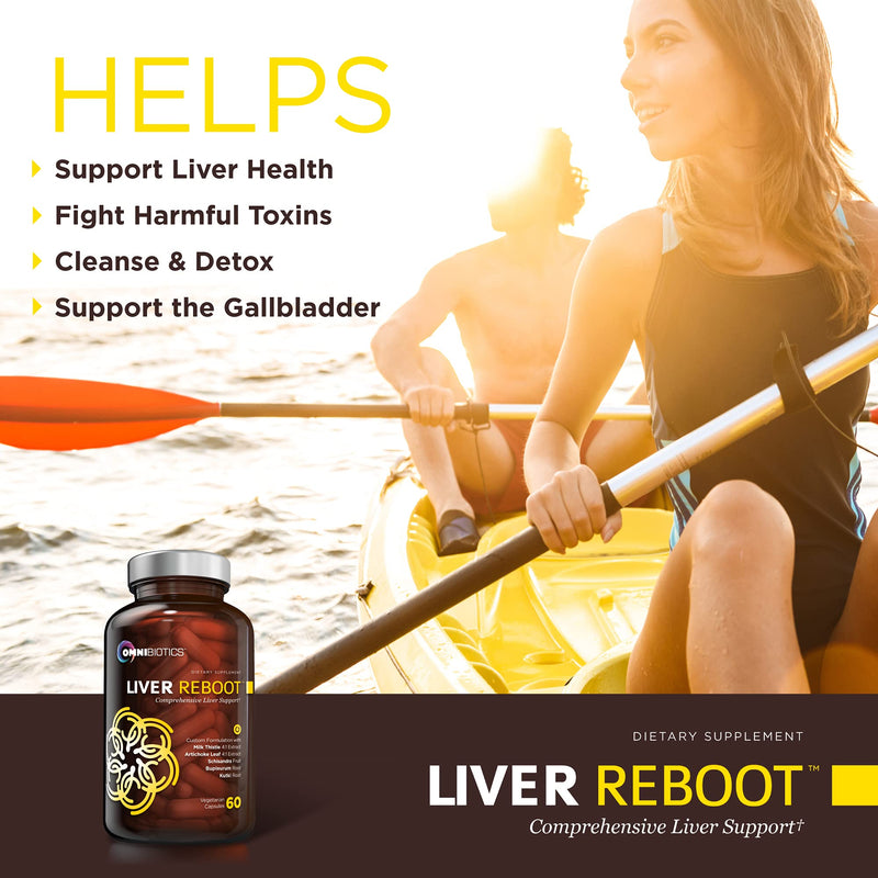Liver Detox Supplement, Liver Cleanse Support | Milk Thistle Extract, Globe Artichoke, Dandelion Root | 60 Vegan Capsules Liver Reboot - NewNest Australia