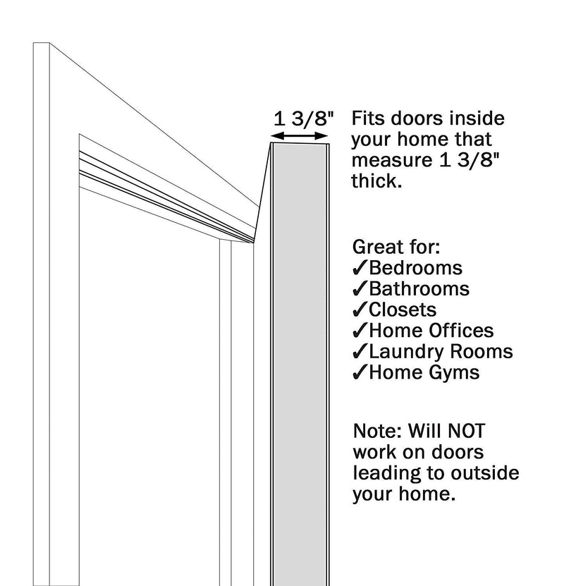 Safety Innovations Child Proof Deluxe Door Top Lock for 1 3/8 inch Thick Interior Doors, (3-Pack) - NewNest Australia