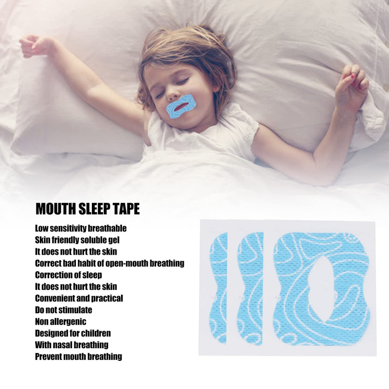 Pack Of 30 Children'S Breathing Strips, Mouth Sleep Tape, Children'S Sleep Strips, Night Mouth Sleeping Aid For Nose Breathing, Reduction Of Mouth Breathing, Blue - NewNest Australia