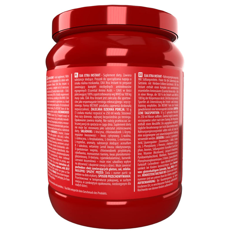 Activlab Eaa Xtra Instant 500 G, Powder, All 8 Essential Exogenous Amino Acids, B Vitamins, 50 Servings, Workout Drink, Raspberry Strawberry, Optimal Value, Vegan, Includes Measuring Cup, Vegan - NewNest Australia
