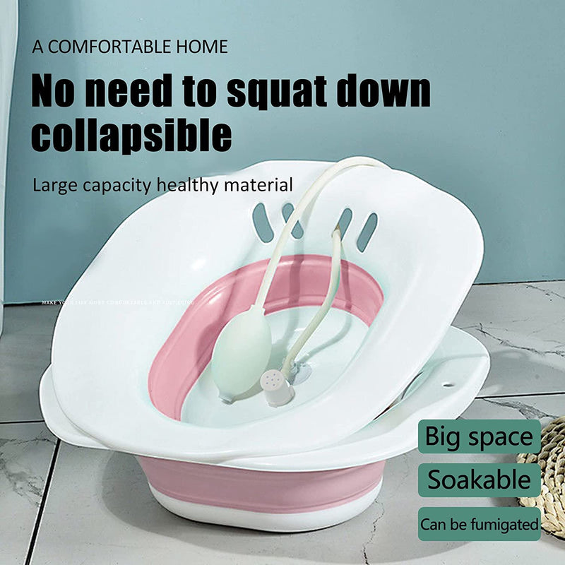 Dovr Foldable Sitz Bath for Toilet,Portable Sitz Bath Basin for Hemorrhoids Treatment,Postpartum Care,Pregnant Women,Perineal Care,and Elderly,Fits Universal Toilets and Commode Chair. - NewNest Australia