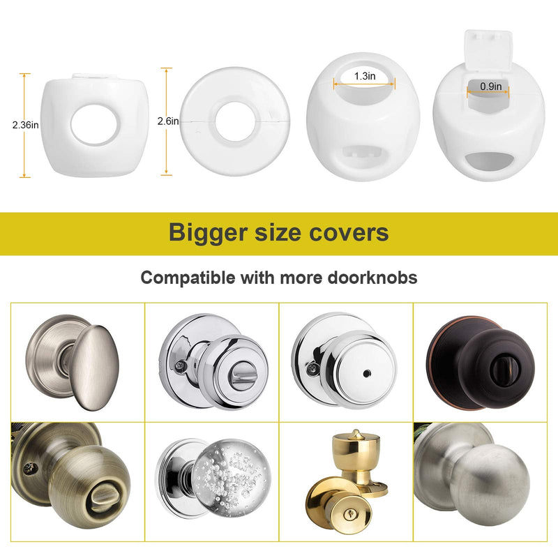 Door Knob Safety Cover for Kids, Child Proof Door Knob Covers, Baby Safety Door knob Handle Cover Lockable Design (4 Pack). - NewNest Australia