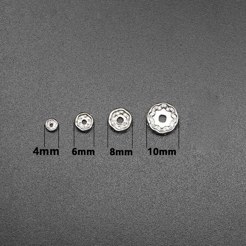 ZHIMIN 200PCS Rondelle Spacer Beads 4mm Gold Plated Czech White Crystal Rhinestone for Jewelry Making 200Pcs Gold Plated/White - NewNest Australia