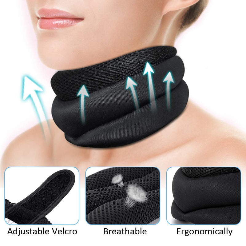 Neck Support Brace for Relieving Neck Pain & Pressure, Soft Foam Cervical Collar That Stabilizes Vertebrae - Suitable for Traveling, Sleeping and Working (M) - NewNest Australia