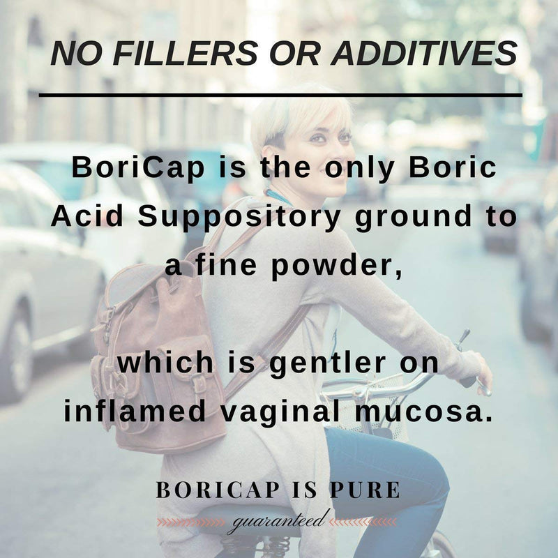 BoriCap Boric Acid Vaginal Suppositories - 30 Count, 600mg - Restores pH and Normal Vaginal Health - for Vaginal Odor, Discomfort, and Loss of Intimacy - Made Without Dyes or Irritating Fillers 30 Count (Pack of 1) - NewNest Australia