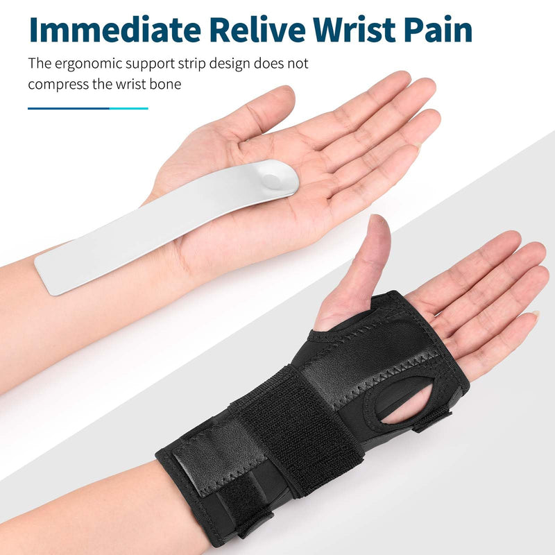 Apasiri Wrist Support, Wrist Splint for Right/Left Hand, Wrist Support with Aluminum Splint and Soft Padding for Carpal Tunnel, Arthritis, Tendonitis, Sprain (1, L) 1 - NewNest Australia