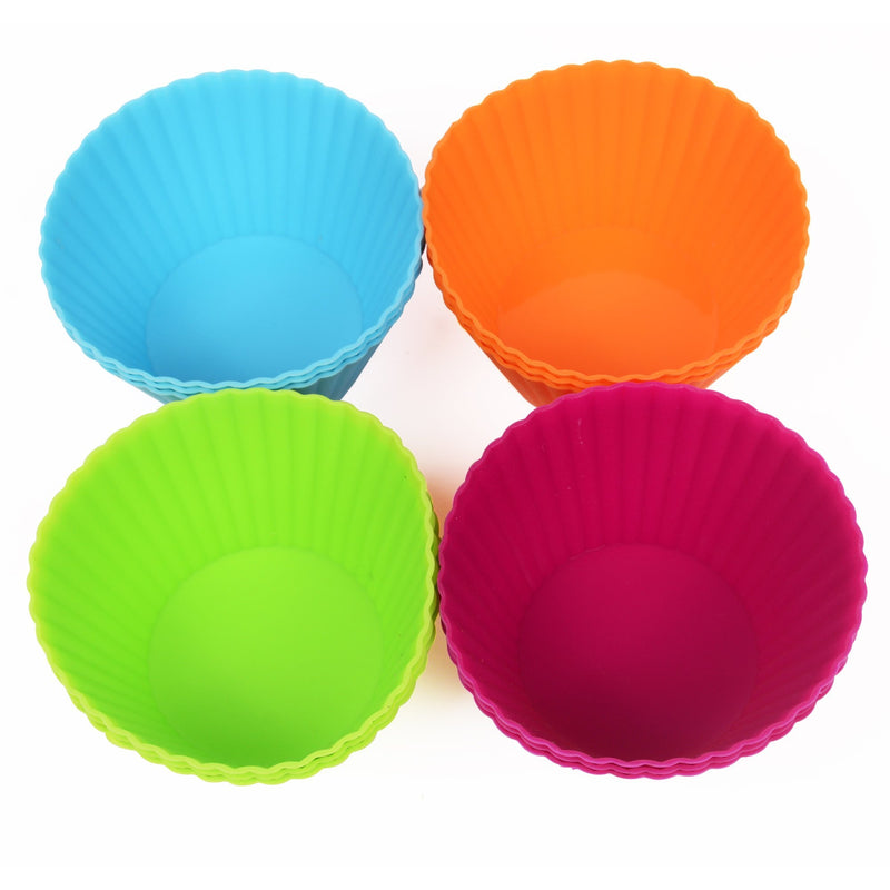 NewNest Australia - Webake Silicone Baking Cups Reusable 3.5 Inch Jumbo Muffin Pan Cupcake Baking Mold Auto Cup Holder Liner 12 Pack Jumbo Cupcake 