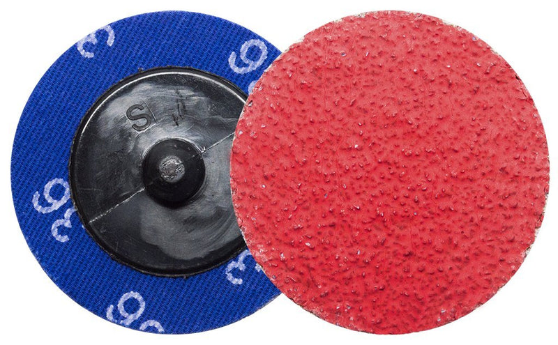 Benchmark Abrasives 2" Ceramic Quick Change Sanding Discs with a Male R-Type Backing Pad 24 Grit - 25 Pack - NewNest Australia