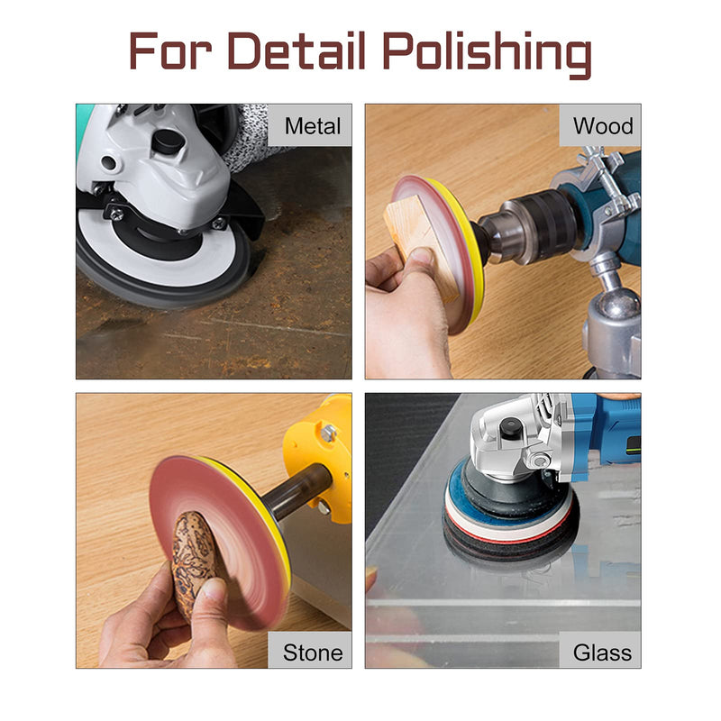LEONTOOL 50 PCS 4 Inches Sanding Discs Hook and Loop 100 Grit Sanding Pads for Orbital Sander Round Orbital Sandpaper No Hole - NewNest Australia