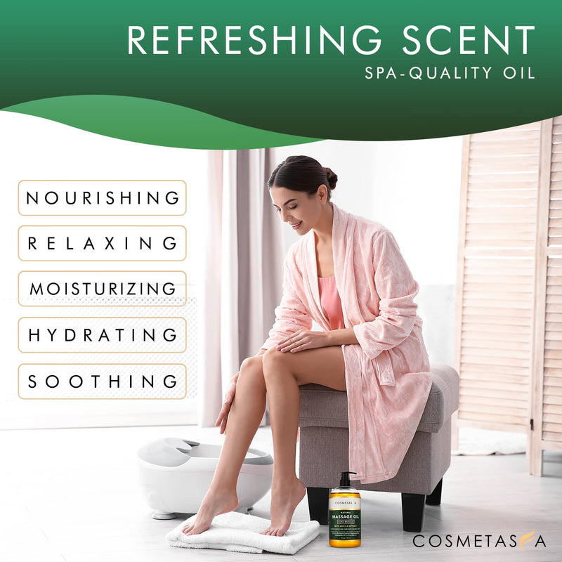 Cosmetasa Sore Muscle Massage Oil - 8.8 oz Soothes Muscle and Joint Pain with Arnica Extract, Peppermint, Chamomile, and Lavender Oil 8.8 Ounce (Pack of 1) - NewNest Australia
