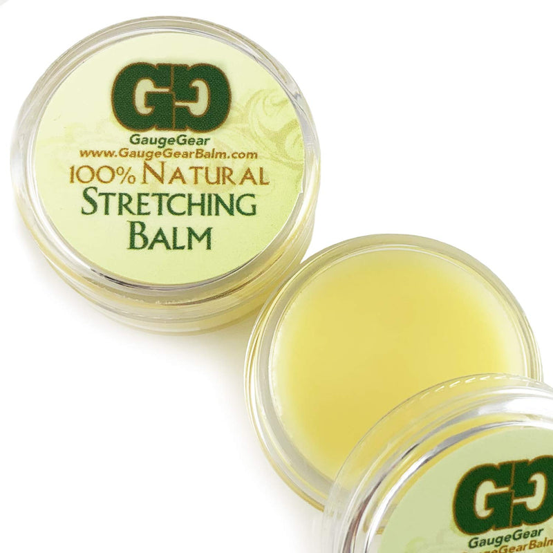 Gauge Gear Ear Stretching Balm | 10 ml Jar | Stretch Lubricant for Plugs and Tapers | Piercing Aftercare | Stretched or Damaged Skin Care | All Natural Moisturizing Salve w/Jojoba - NewNest Australia