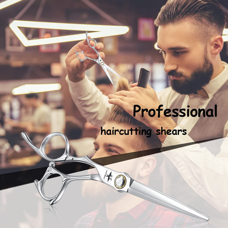 Hairdressing Scissors 6 Inch Hairdresser Scissors Professional Salon Barber Scissors Japanese Stainless Steel Hair Cutting Scissors for Men Women Children A-6"-Shear - NewNest Australia
