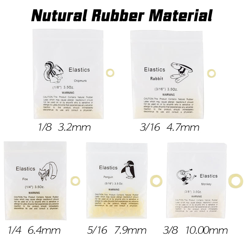 500 Pcs Orthodontic Elastic Rubber Bands, 3.5 Ounces Heavy Dental Rubber Traction Bands, Free Elastic Placer for Braces (1/4",Fox) 1/4",Fox - NewNest Australia