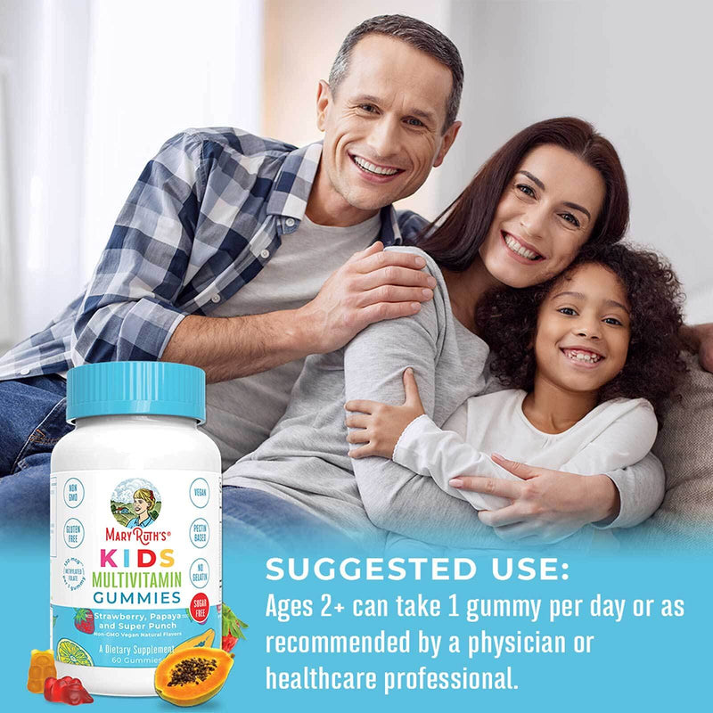 Kids Vitamins | Sugar Free | 2 Month Supply | Kids Multivitamin Gummies Made with Organic Ingredients | Multivitamin for Kids Gummy for Immune Support | Vegan | Non-GMO | Gluten Free | 60 Count - NewNest Australia