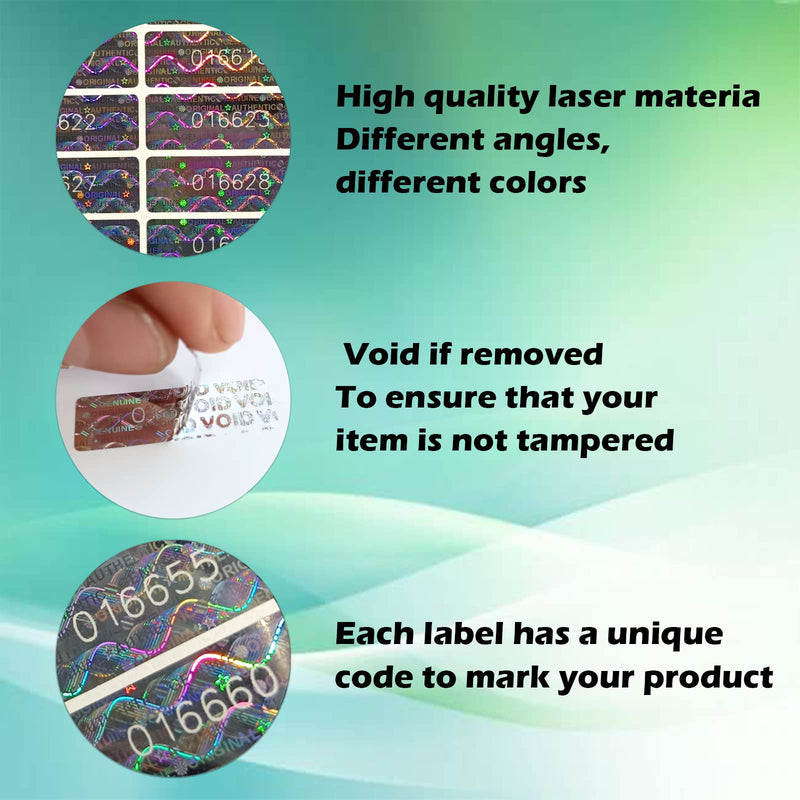 Silver Hologram Tamper Proof Stickers Warranty Void Seal Security Labels Genuine Hologram Labels with Unique Sequential Serial Numbering Tamper evident Stickers(320pcs) 1-320pcs - NewNest Australia