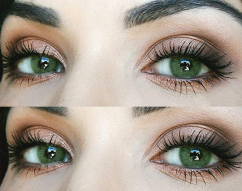 Glamlens Silicone Comfort Contact Lenses, Colored ‚újasmine Green‚ù, Very Strongly Opaque And Natural Green + Container, 1 Pair (2 Pieces), Dia 14.00, With And Without Prescription - NewNest Australia