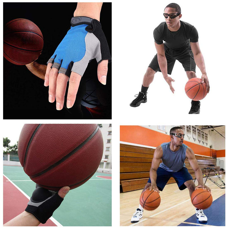 Basketball Dribbling Finger Training Anti Grip Ball Handle Train Gloves, Basketball Goggles Dribble Dribbling Eyewear Glasses Goggles for Kids Youth Adult Adolescent Golf Rugby Soccer For Adult - NewNest Australia