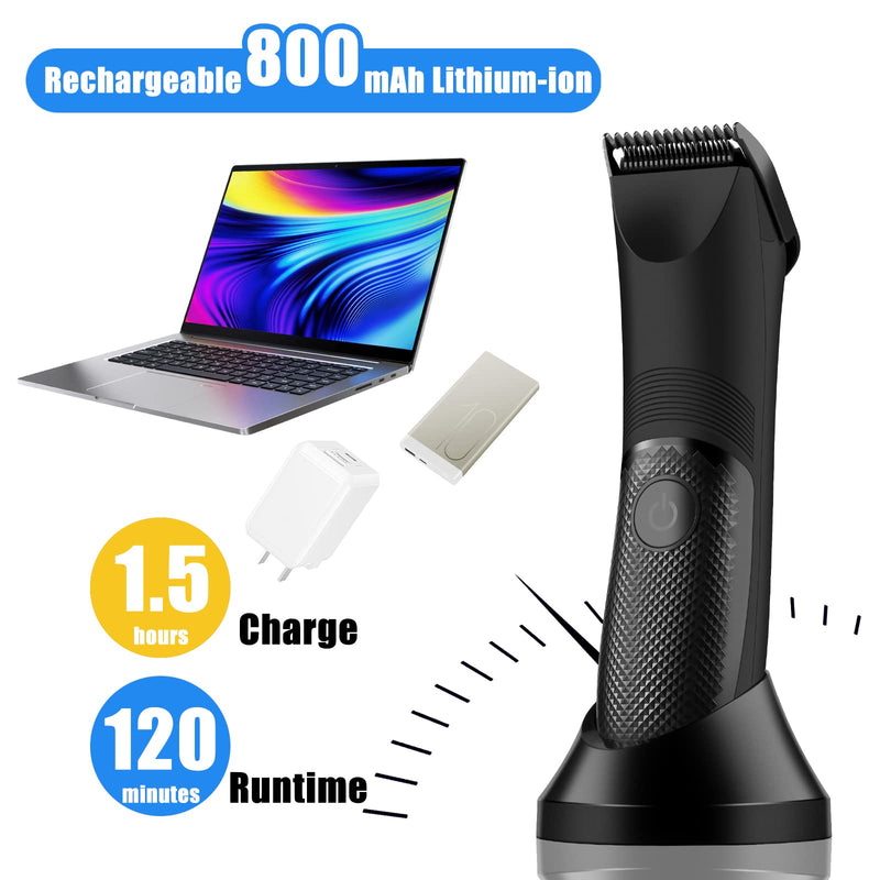 Electric Body Trimmer and Shaver for Men and Women, Waterproof Body Hair Groomers,Groin Hair Trimmer Beard Trimmer with LED Indicator, IPX7 Mens Pubic Hair Shaver for Balls ,Male Hygiene Razor - NewNest Australia
