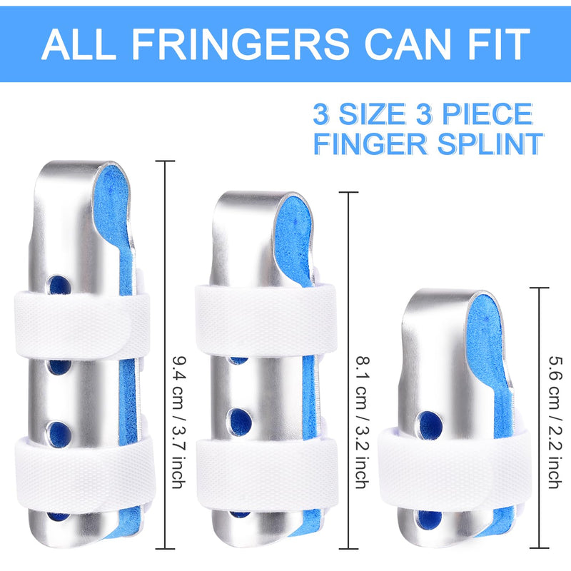 Sopito Finger Splint, 3 Pieces Finger Cots Finger Protection Stacksche Splint Finger Splint Middle Finger Splint Small Finger For Immobilization Broken Fingers Arthritis Knuckle - NewNest Australia