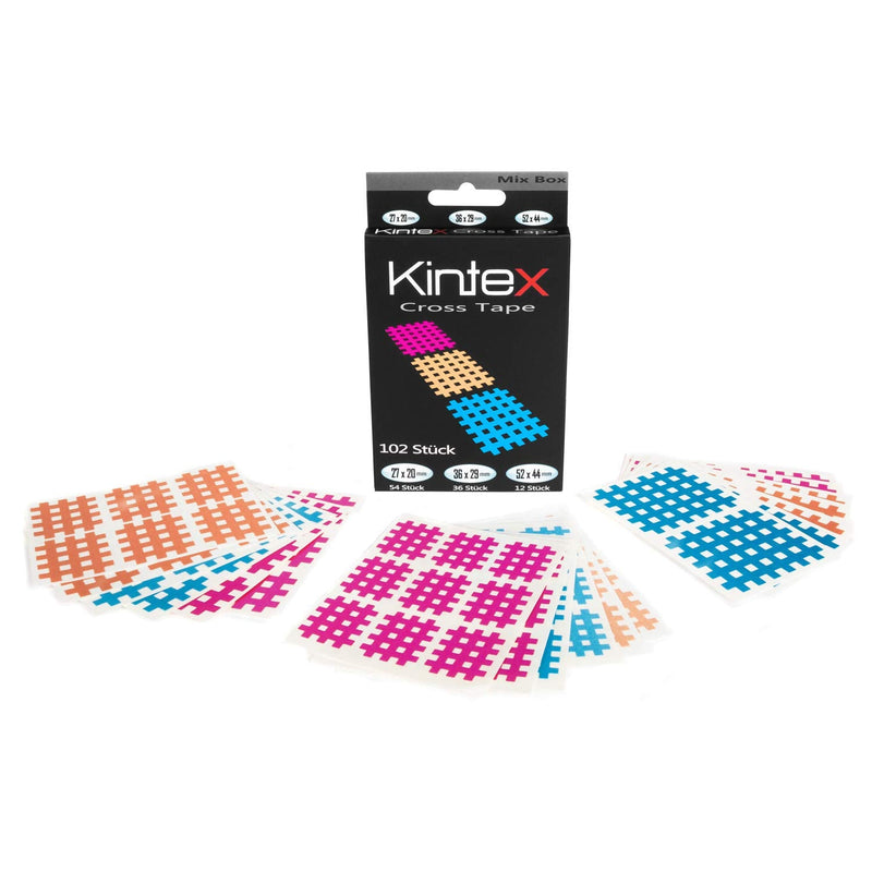 Kintex Cross Tape, Mix Box, 102 grid plasters mixed, cross tapes, acupuncture plasters, grid tape, tape plasters, kinesiology tape, cross tapes - NewNest Australia