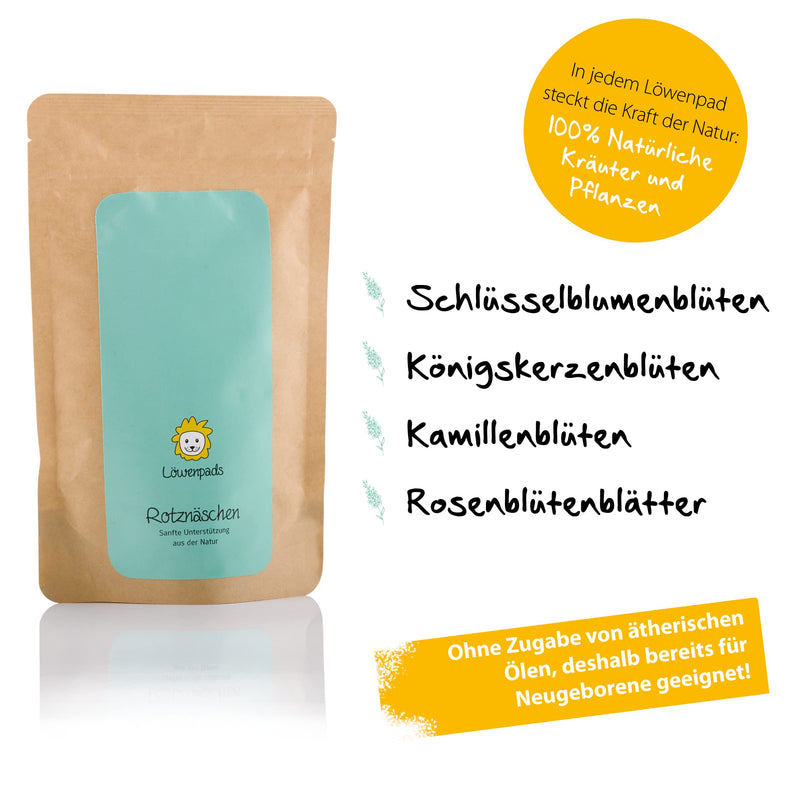 Löwenpads refill packs from Löwenkind - 1 x Snotlout 10 refill pack and 1 x Good Night 10 refill pack - herbal pads for colds, runny noses and problems falling asleep - NewNest Australia