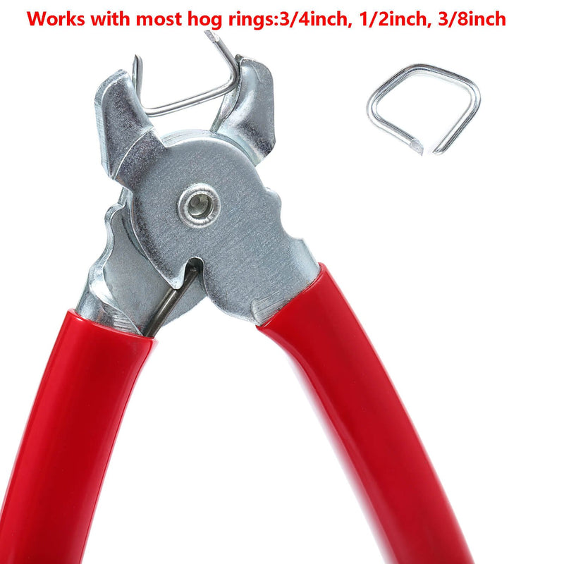 Straight Hog Ring Pliers Kit – Auto Upholstery Installation Tool for Bungee/Shock Cords/Animal Pet Cages/Bagging/Traps/Sausage Casing/Meat bags/Fencing/Railing by NIDAYE (Rings Not Included) - NewNest Australia