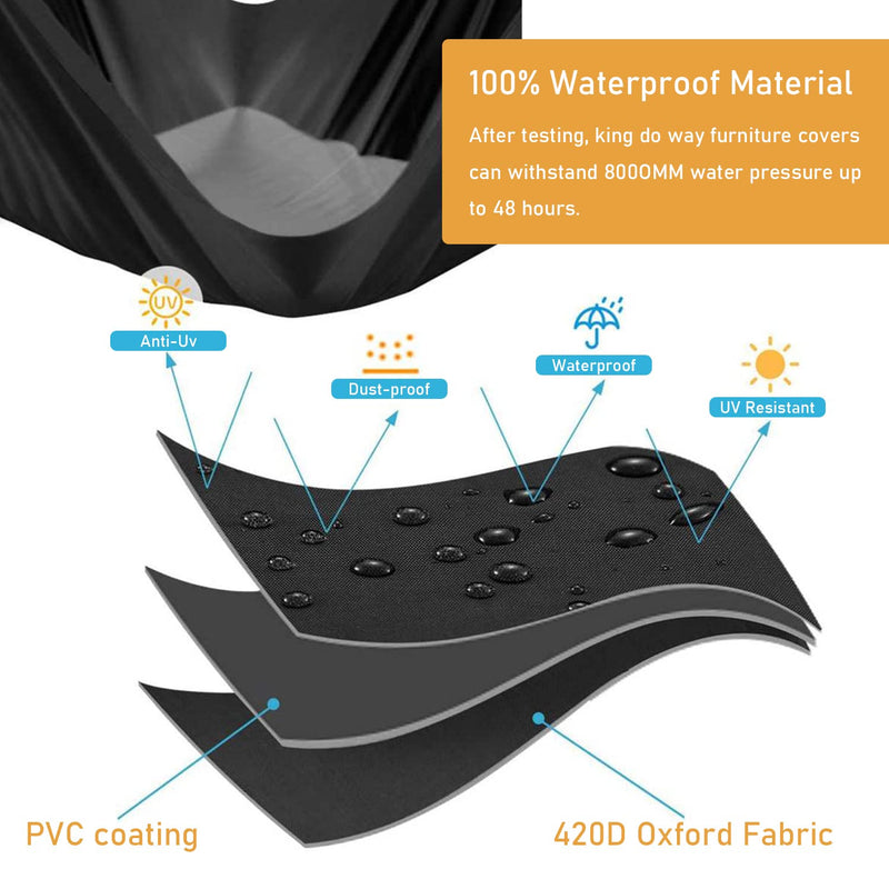 MaxAwe 140x 66x 91cm Mobility Scooter Cover Waterproof Heavy Duty, 420D Wheelchair Scooter Storage Protective Cover Outdoor, Disability Scooter with Elastic Band Protect from Snow Rain Sun Dust, 1 Stk - NewNest Australia