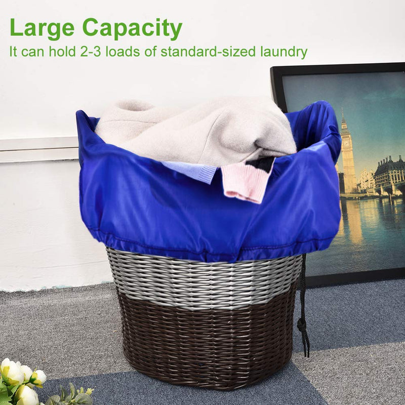 NewNest Australia - OTraki Heavy Duty Large Laundry Bags 2 Pack 28 x 45 inch XL Drawstring Travel Organizer Bag Fit Hamper Basket Camp Home College Dorm Tear Resistant Dirty Cloth Big Storage, Three Loads of Clothes Blue 