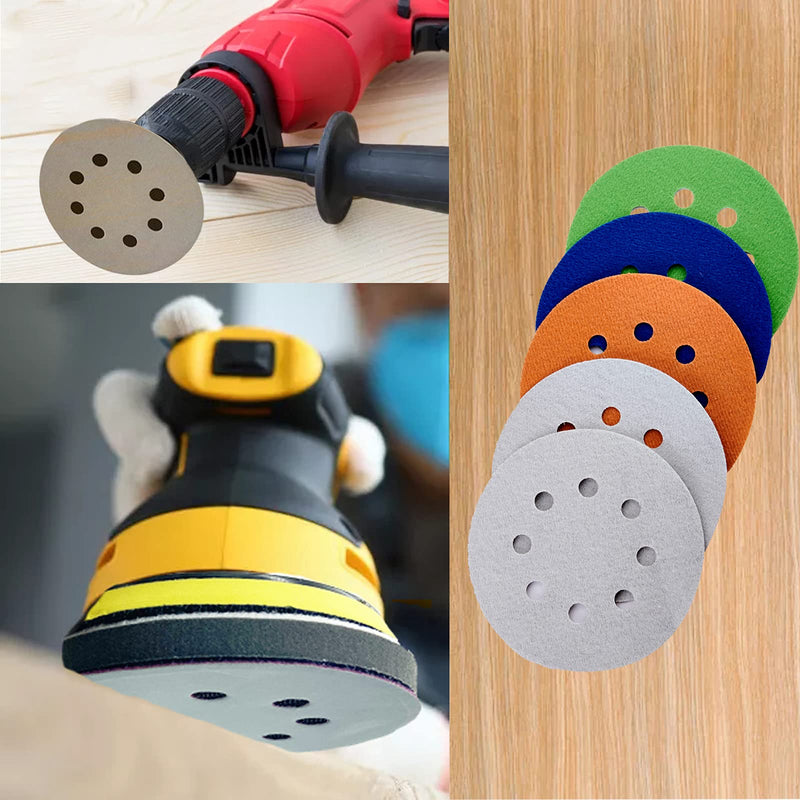 32pcs Sandpaper 8 Hole 5 inch Sanding Discs Hook and Loop 1500/2000/2500/3000/4000/5000/7000/10000 Grits Wet Dry Sandpaper with 2pcs Interface Pads for Random Orbital Sander Automotive Metal Polishing - NewNest Australia