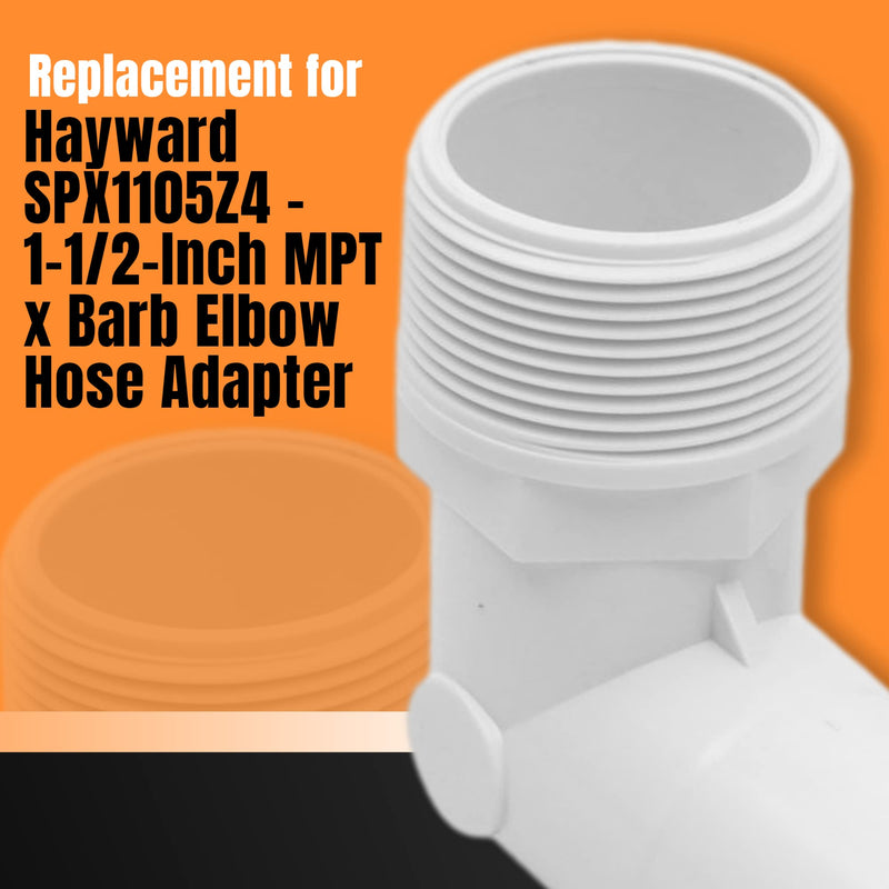 TonGass (2-Pack 1 1/2" MPT by Barb Elbow Hose Adapter Compatible with Hayward Pool Pumps and Filters Replacement Hayward SPX1105Z4 2 - NewNest Australia