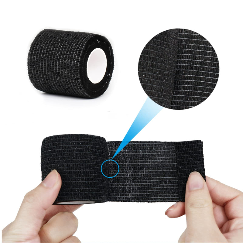 Pack Of 24 Tattoo Grip Cover Wrap, Unihubys 2 X 5 Yards Disposable Cohesive Tattoo Grip Bandage Tape Self-Adhesive Wrap, Elastic Bandage Tape Grip Handle For Tattoo Accessories - NewNest Australia