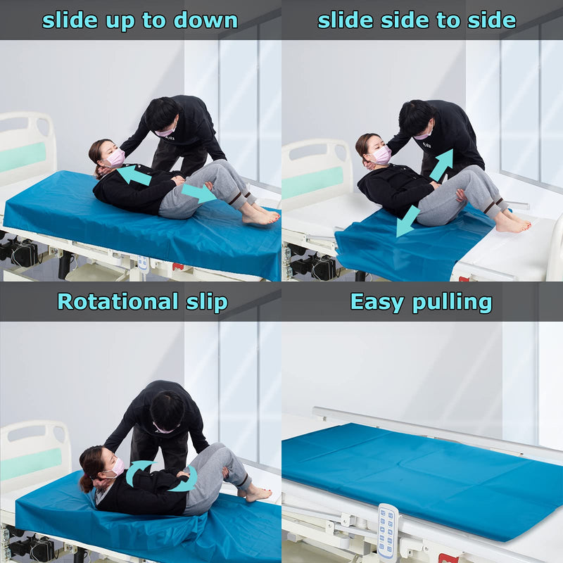 [LOSCHEN] Tubular Slide Sheet for Patient Transfer, Sliding Draw Sheets to Assist Moving Elderly - for Cars, Vehicles, Wheelchairs and Bed Transfers - Hospitals & Home Care (39"x79"(100x200cm), Blue) 39"x79"(100x200cm) Green - NewNest Australia
