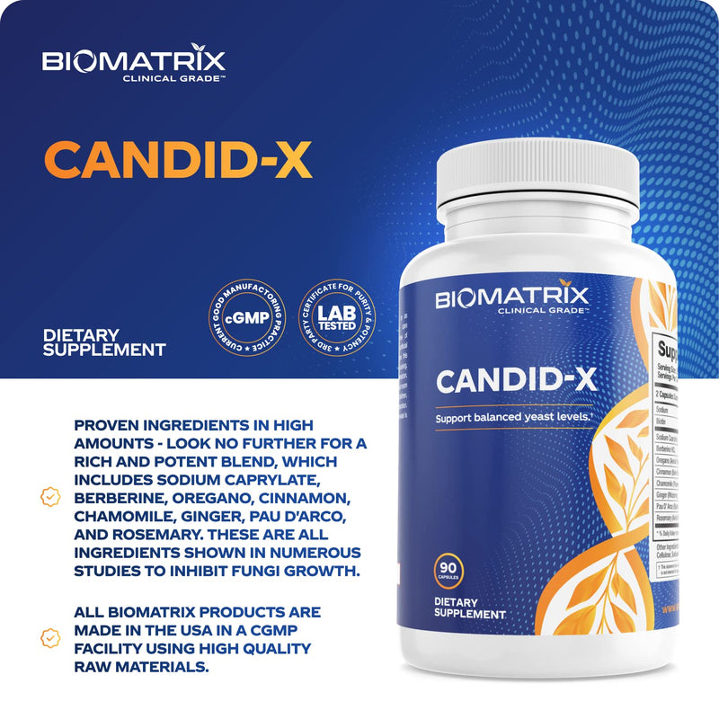 Candid-X | Candida Cleanse, Support Balanced Yeast, Oregano, Sodium Caprylate, Botanical Complex for Men and Women, Digestion Relief | 90 Capsules - NewNest Australia