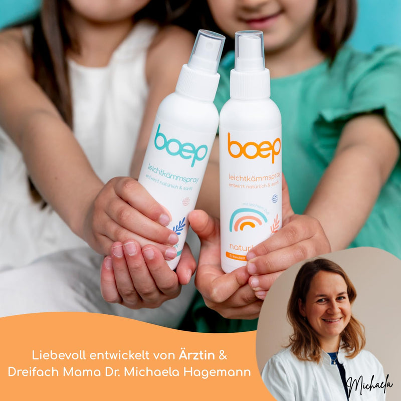 Boep Combability Spray For Children | Natural Cosmetics Easy Combing Spray With A Delicate Scent | The Anti-Ziep Spray Detangles Children'S Tousled Hair (150Ml) - NewNest Australia