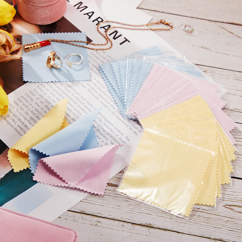 150 Pieces Jewelry Cleaning Cloth Colorful Polishing Cloth Soft Silver Polish Cloth Individually Wrapped Silver Jewelry Cleaner for Silver Gold Platinum Jewelry Glasses Watch Coins, 3.15 x 3.15 Inch - NewNest Australia