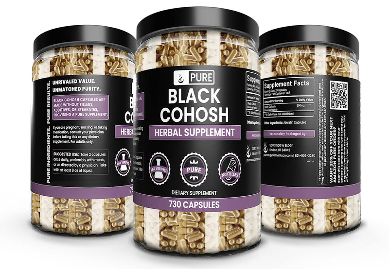 Pure Original Ingredients Black Cohosh (730 Capsules) No Magnesium Or Rice Fillers, Always Pure, Lab Verified 730 Count (Pack of 1) - NewNest Australia
