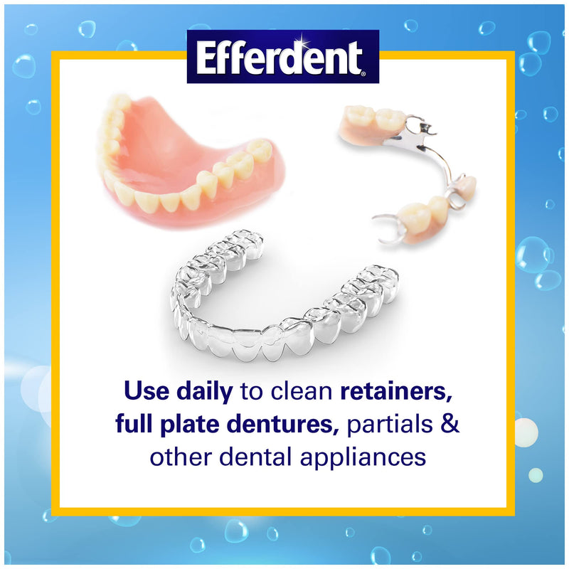 Efferdent PM Denture Cleanser Tablets, Overnight Whitening, 90 Count 90 Count (Pack of 1) - NewNest Australia